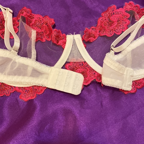 Sexy Lingerie Bra,Thong & Garter SZ L - Picture 6 of 14
